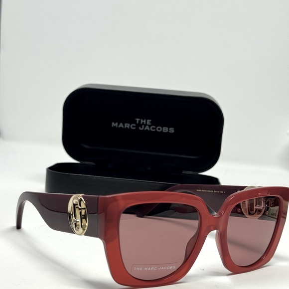 Marc Jacobs Burgundy Women’s Sunglasses MARC 687/S 0C9A/4S NEW SET••AUTHENTIC•• - Picture 1 of 6